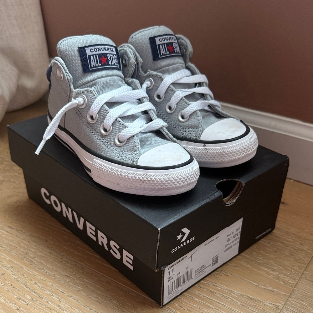 Converse Kids Light Gray All Star High-Top Sneakers
